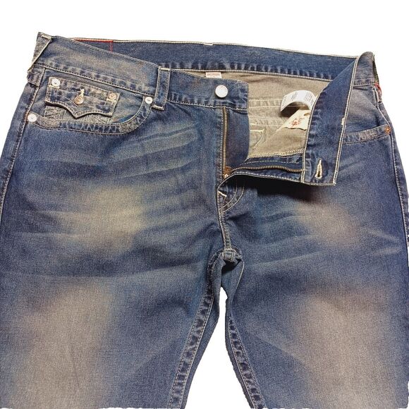 True Religion Basic Straight With Flap Pockets Natural Men's Size 42x34 - Picture 7 of 10
